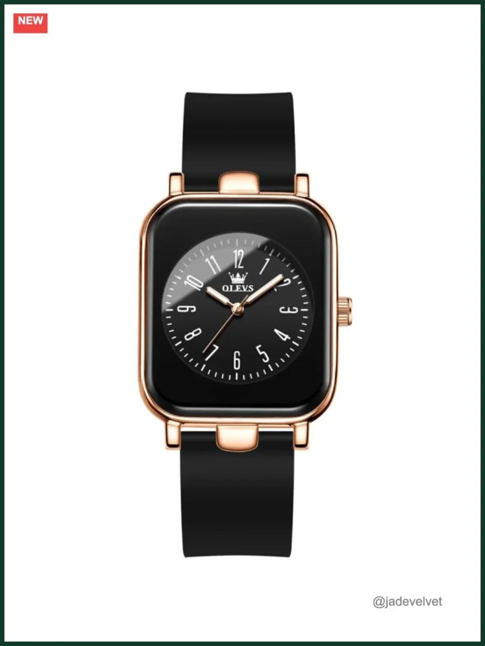 Quartz Wrist Watch Waterproof Silicone Band Square Luminous Minimalist Gift